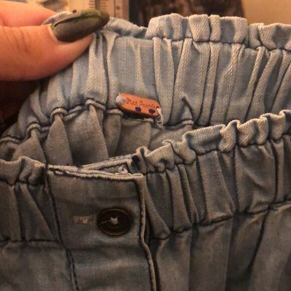 Free People Light Blue Off-Shoulder Tunic - Picture 3 of 4